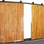 Large sliding barn doors warp free wood butcher block sliding doors